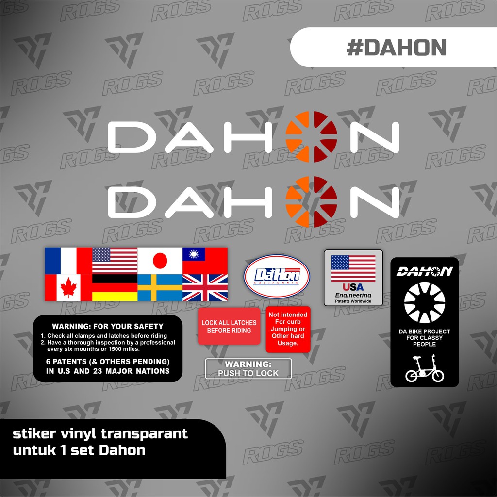 

PROMO Stiker dahon decal / Stiker sepeda