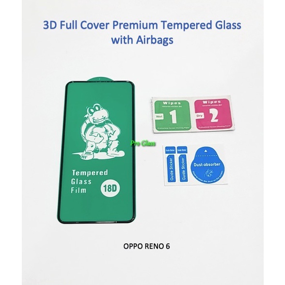 OPPO RENO 6 18D AirBag Full Cover Premium Tempered Glass