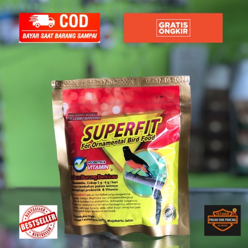 SUPERFIT GOLD PAKAN VOER LOMBA HARIAN SEMUA BURUNG VOER HIGH TINGGI PROTEIN UNTUK BURUNG MURAI KACER