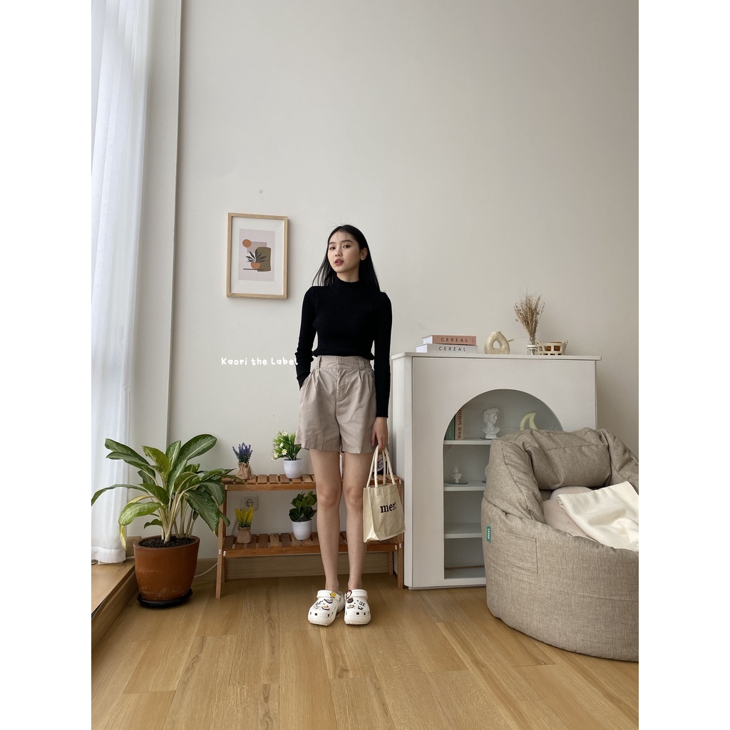 Sherry Turle Neck Knit Top - Turtle Neck Rajut Wanita