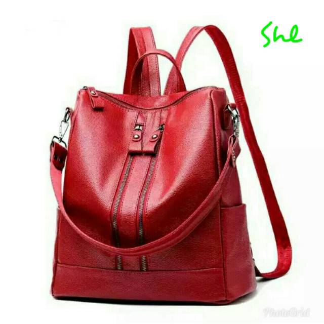Tas Punggung Ransel Wanita Lokal Kualitas Import Backpack Cewek Kotak