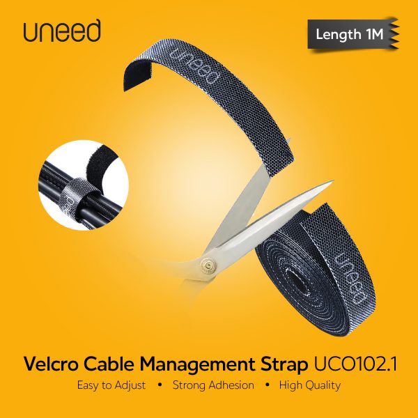UNEED Kabel Strap Velcro 1M 3M Cable Ties Winder Organizer Pengikat Perekat Headset Lebar 1.5CM UCO1