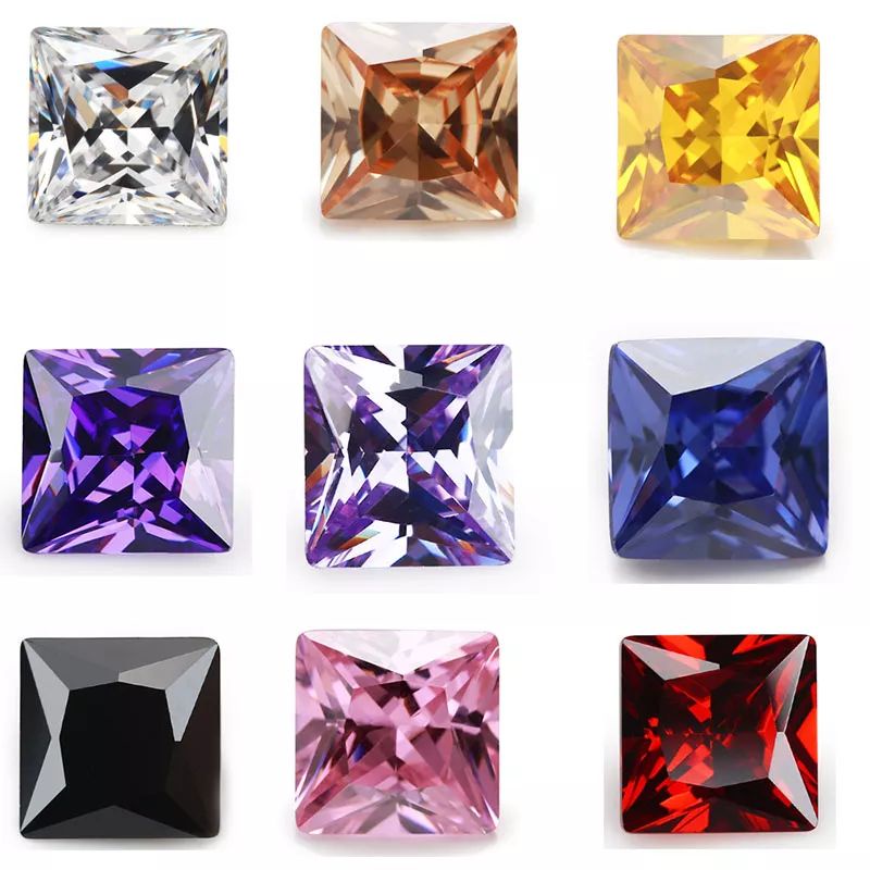 2 - 8 MM Princess Cut Diamond Cz Original A5 Quality ( NOT AAA QUALITY)
