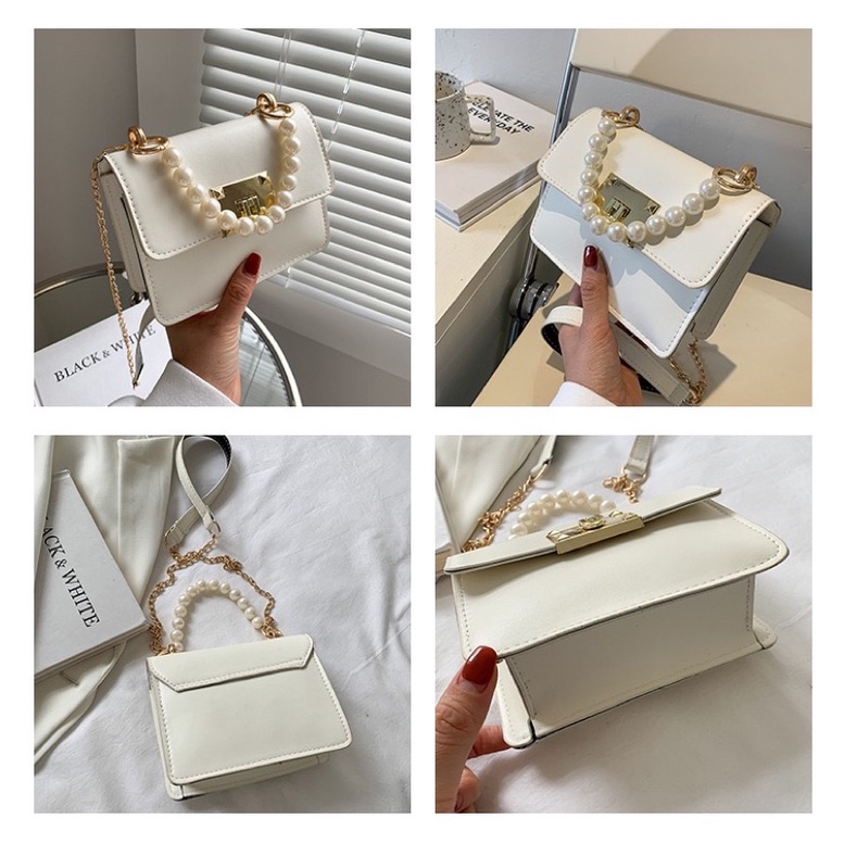 ✨✨HOTSALE✨✨ TAS HANDBAG MUTIARA SELEMPANG SLING BAG RANTAI IMPORT SHOULDERBAG CEWEK WANITA LB- 236