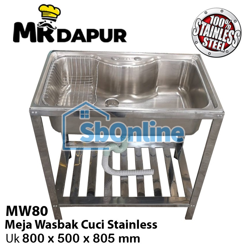 MR DAPUR Wasbak Cuci Stainless Dalam MW 80 Original