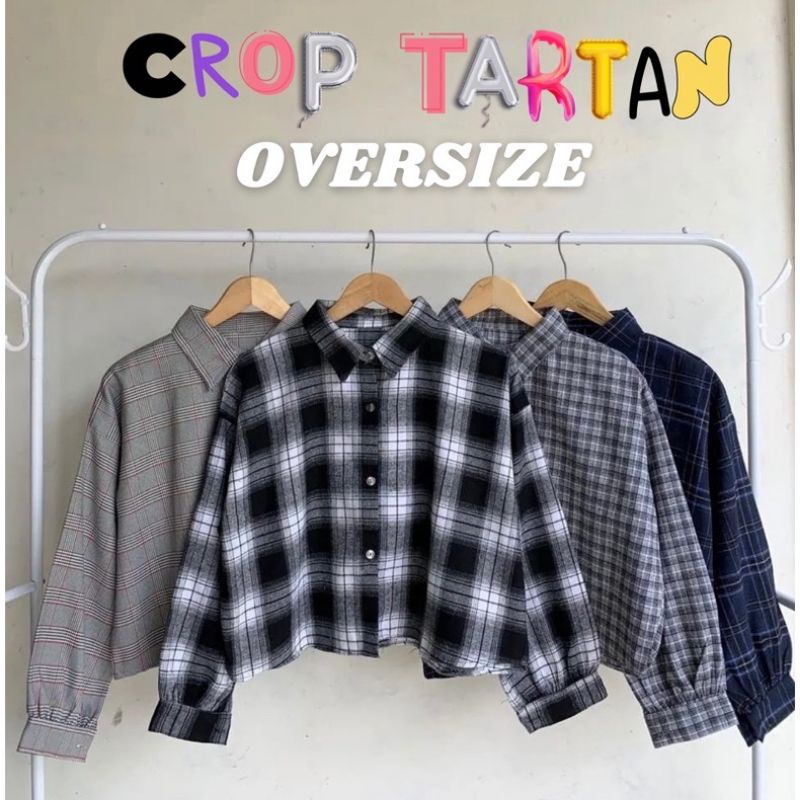 NAURA CROP  TOP KEMEJA WANITA | ATASAN KEMEJA BLOUSE CROP TOPPUFF CHIA WANITA LENGAN PANJANG