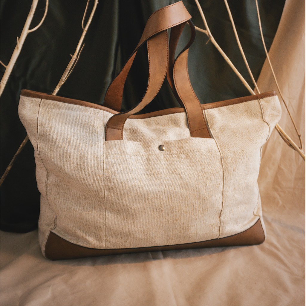 Tas Wanita Tas Handmade Tas fashion Tote Bag - Tori Oversized Brown