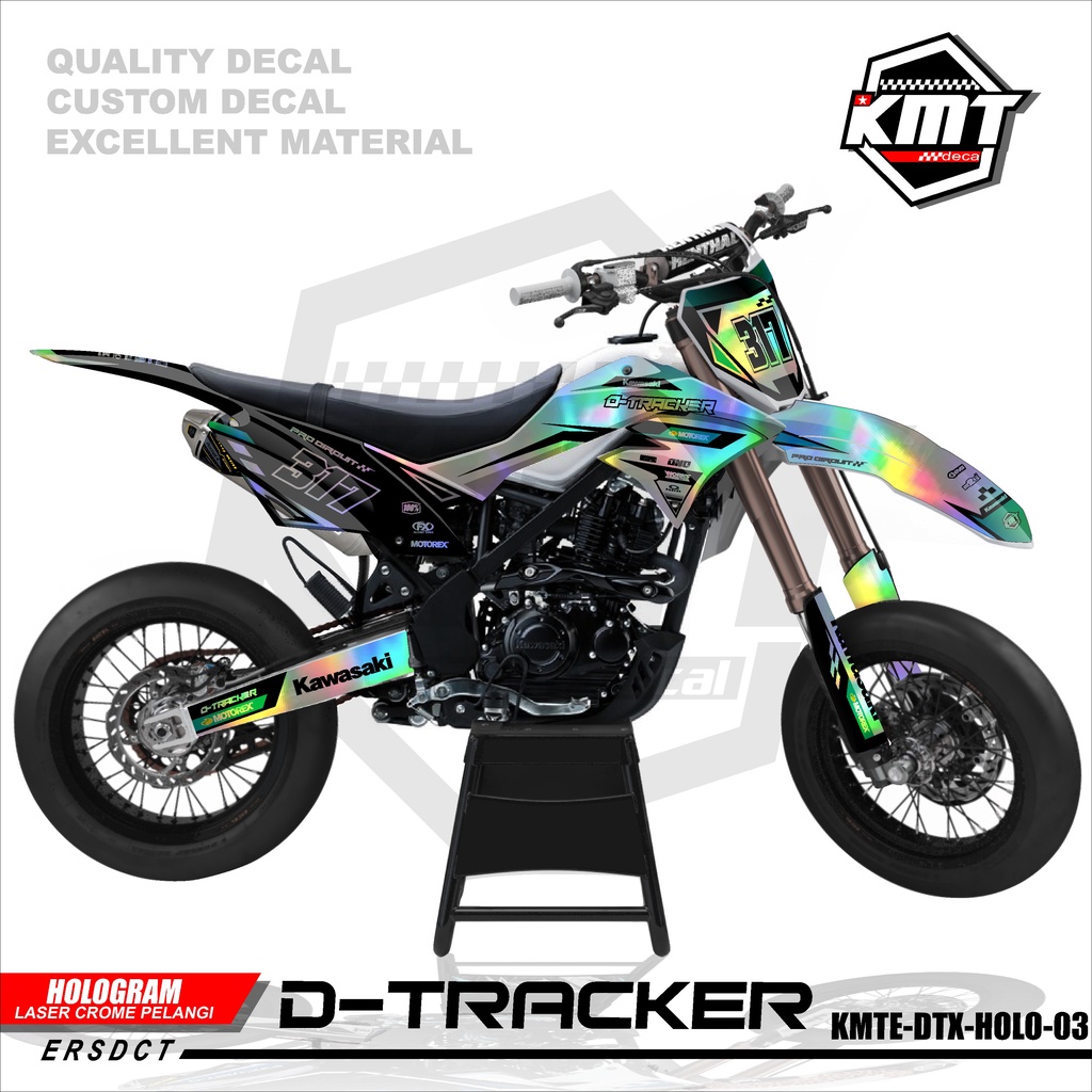 DECAL STICKER HOLOGRAM LASER KLX DTRACKER SE NEW TERMURAH DEKAL STIKER SETIKER SKOTLET VARIASI TERBA