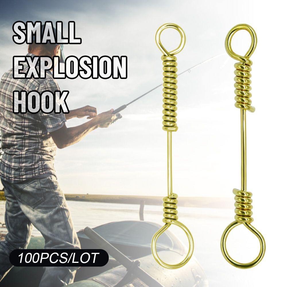 Preva 100pcs Explosion hook spring tray Kait Ledakan Kecil Sambung Umpan Pancing