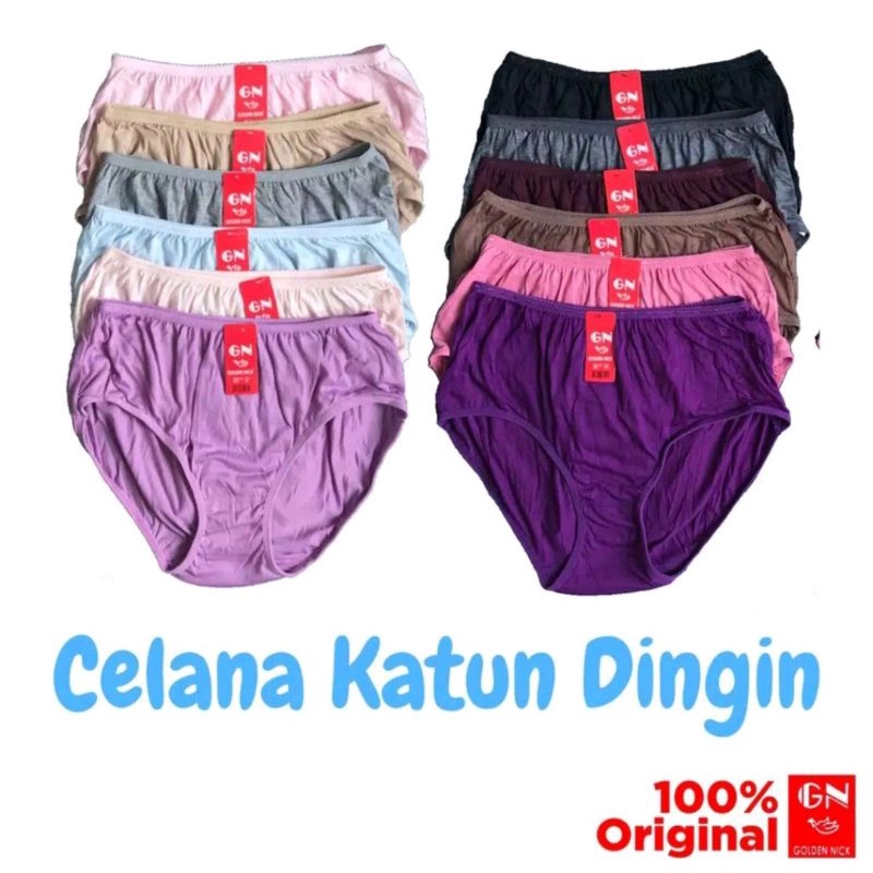 6 pcs Celana Dalam Wanita Golden Nick / CD golden Nick 937 dan 939 / model Maxi / M,L,XL,XXL