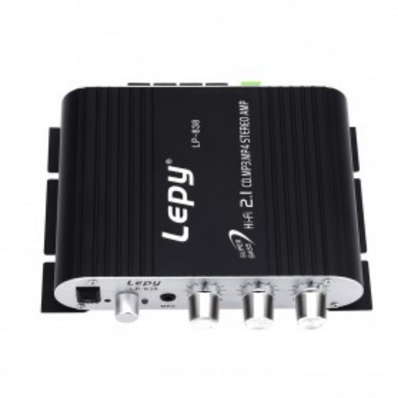 Lepy HiFi Stereo Amplifier Treble Bass Booster - LP-838 - Black
