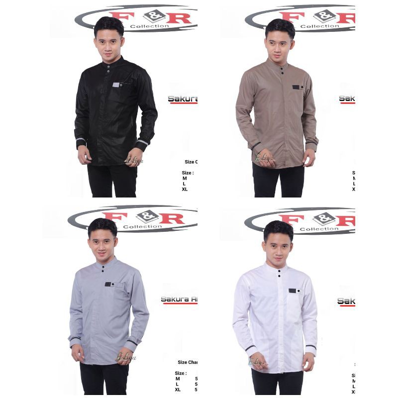 Baju Koko Pria Gus Azmi Syubbanul Muslimin Kombinasi Hadroh Azzahir Hilwa HO587 PRIA KOKO BAJU