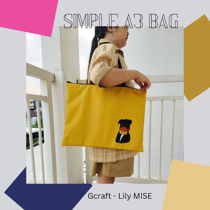 simple a3 bag - tas a3 - tas buku gambar a3