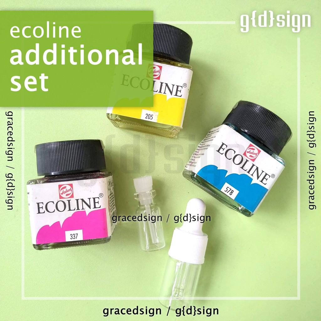 

Additional Set 5pcs - Ecoline Liquid Water Colour - Share in Bottle Cat Air Hand Poured in Bottle