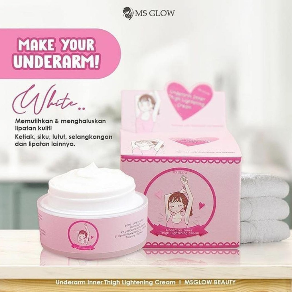 MS GLOW Underarm krim pemutih ketiak pemutih kulit