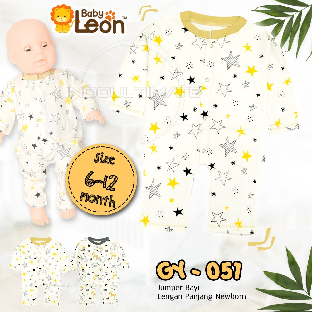 Jumper Bayi Jumsuit Panjang Bayi BABY LEON  Baju Bayi Anak Baru Lahir Laki Laki Perempuan Balita Baj