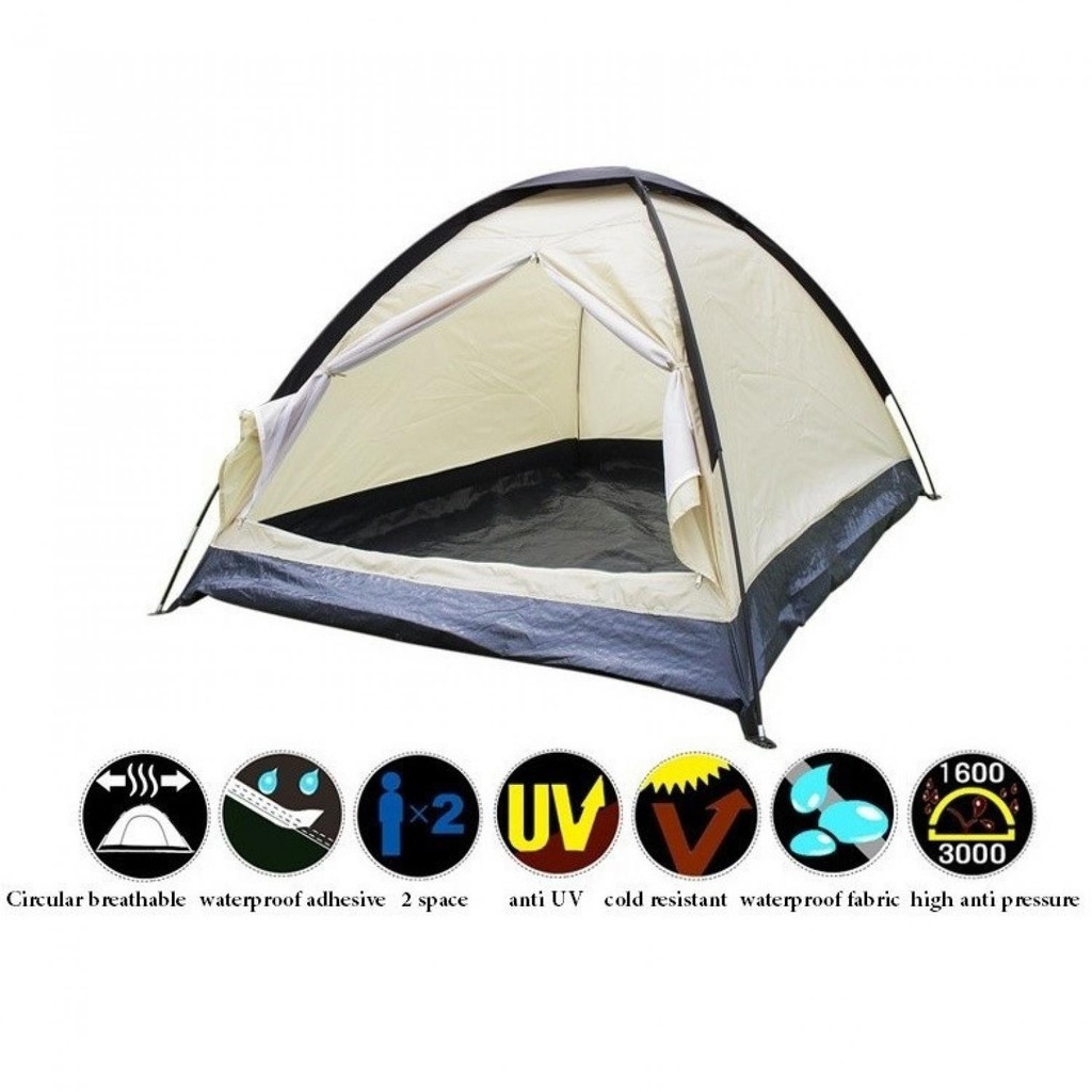 Tenda Camping Perlengkapan Outdoor Tenda Dome Tahan Air Tenda Kemping Double Layer Door Camping Tent