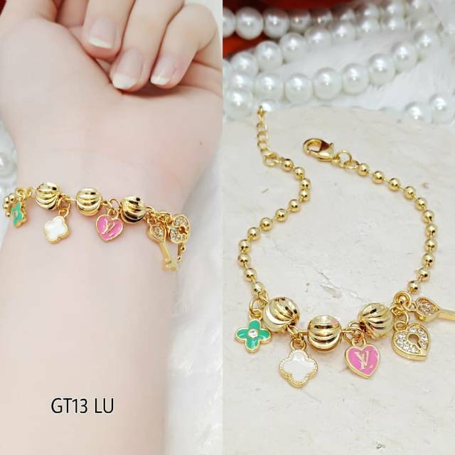 Gelang Rantai Lapis Emas