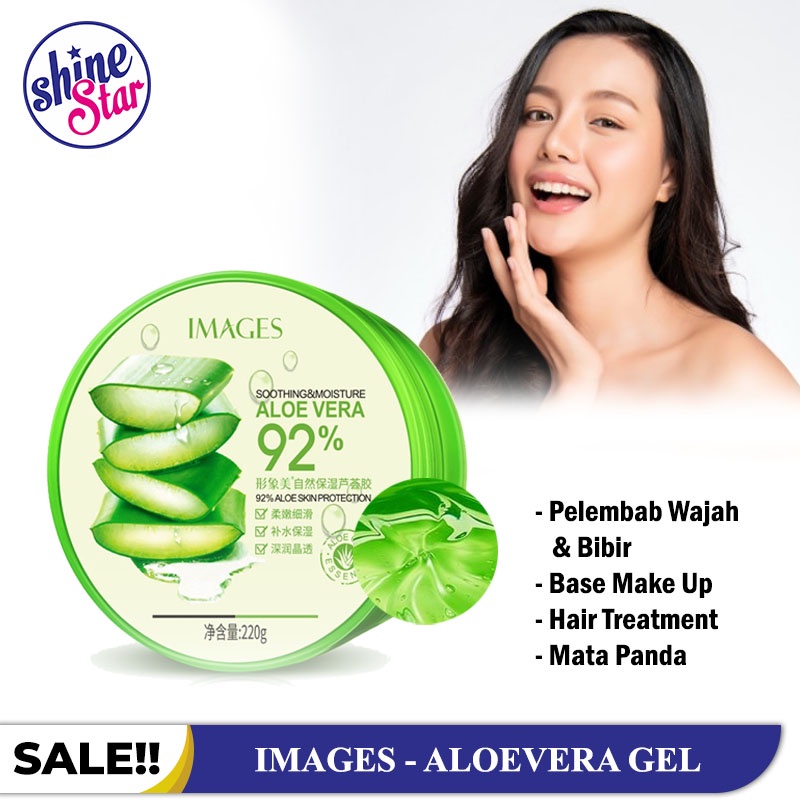 SHINE STAR - IMAGES Aloe Ointment Gel Natural 220g ALOE VERA SOOTHING KOREA / PELEMBAB WAJAH