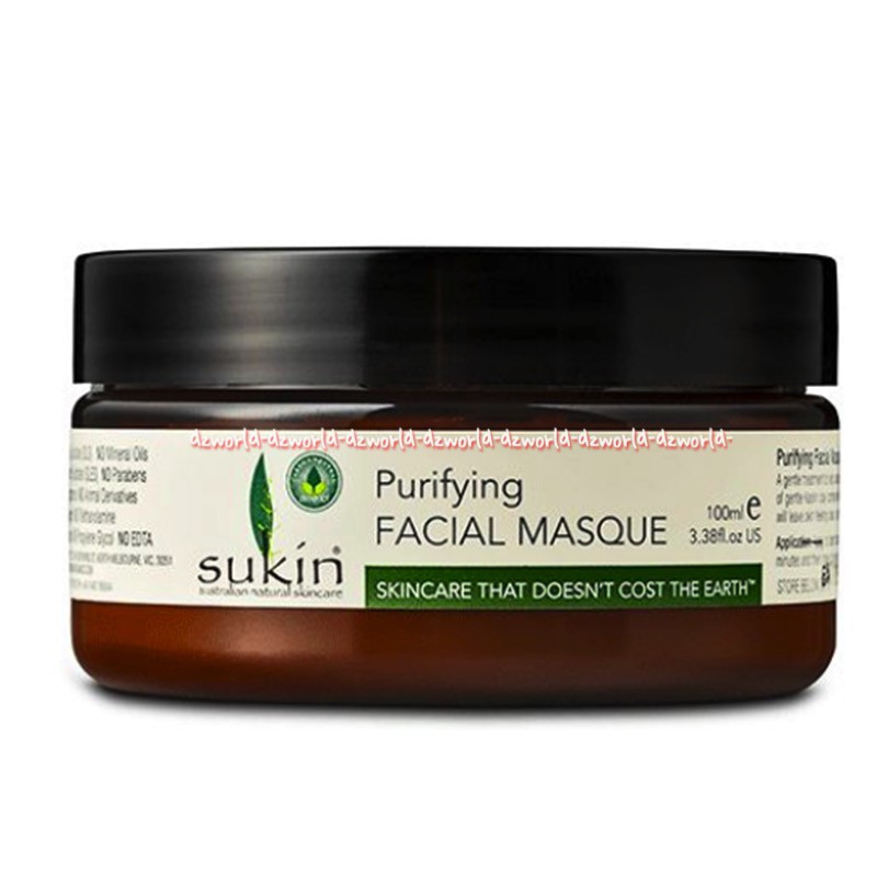 Sukin Purifying Facial Masque Parabean Free 100ml Masker Wajah Sukkin