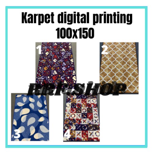 karpet DIGITAL PRINTING / Tebal, lembut anti slip / uk 100x150 / karpet ruang tamu