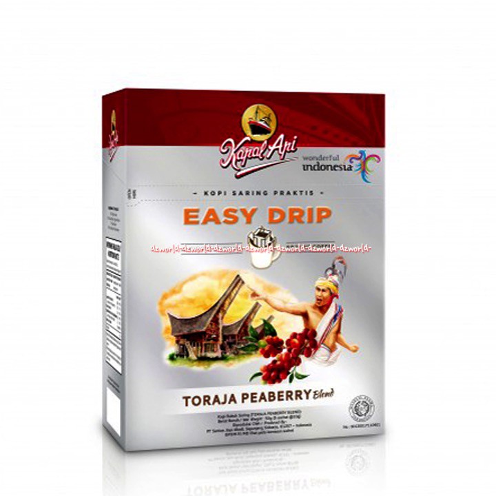 Kapal Api Easy Drip Toraja 5sachet Peaberry Blend Kopi Toraja Bubuk Kapalapi Dengan Saringan Kopi Saring