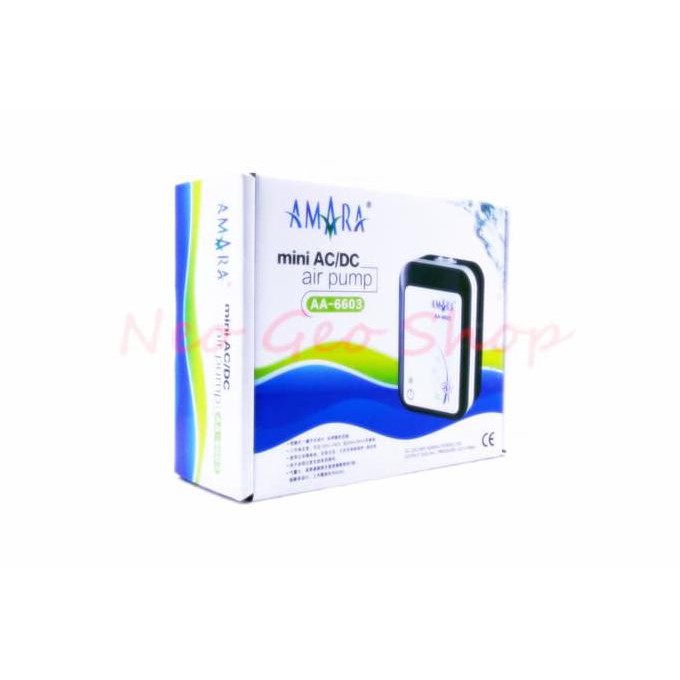 Pompa Aquarium Aerator AMARA Mini AC DC AA 6603 AA6603