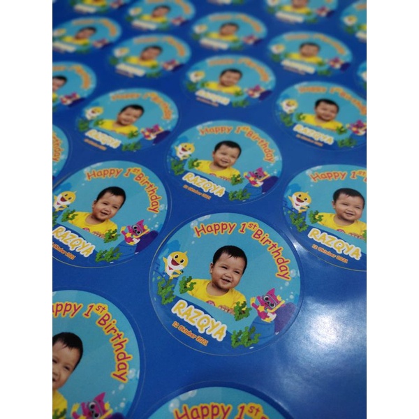 

CETAK STICKER LABEL ULANG TAHUN/MAKANAN/LABEL BENTO/MERK PRODUK ( SUDAH TERMASUK CUTTING)