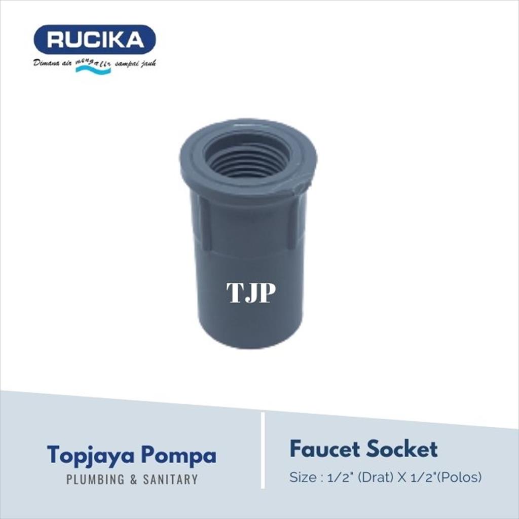 FAUCET SOCKET PVC AW RUCIKA  1/2&quot;