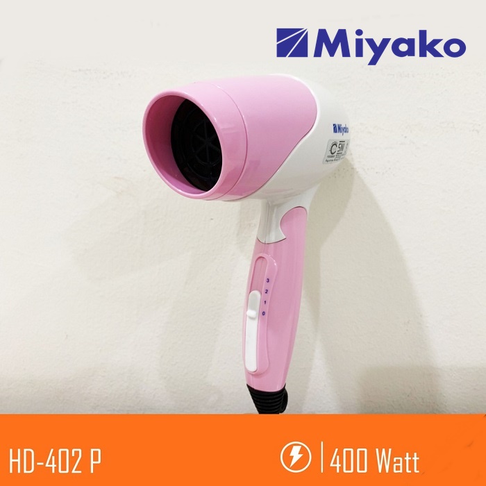 Miyako Hair dryer HD-402-P / Mesin Pengering Rambut