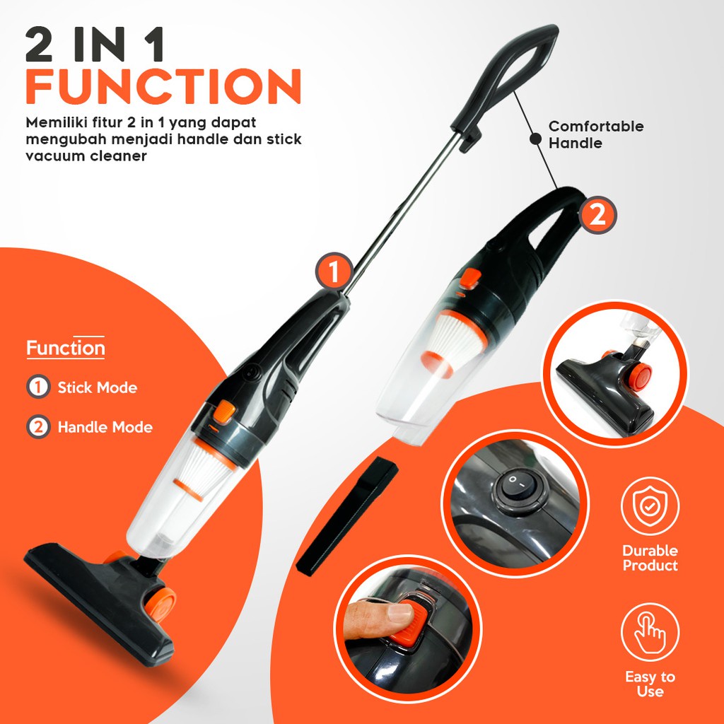 Vacuum Cleaner / Alat Penyedot Debu Orion - RV8802 Black