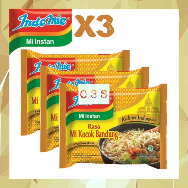 

《OS3》 PAKET 3 Indomie khas Jawa Barat rasa Mi Kocok Bandung