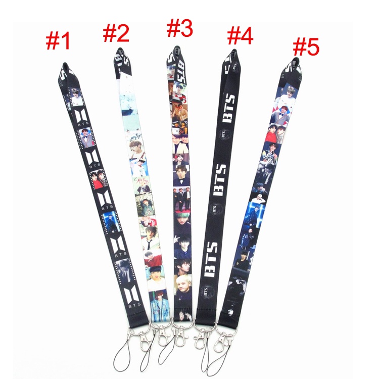 Daya Tahan BTS Tali Leher Anti Peluru Liga Junior Lanyard untuk Ponsel Case Sling Kartu ID Mahasiswa Pemegang Gantungan Kunci Anti-Drop Aksesoris