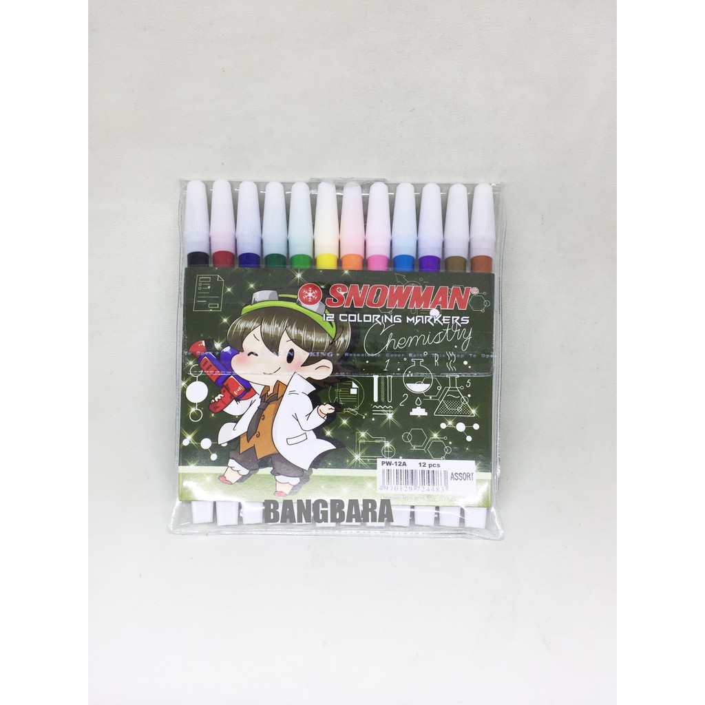 

Spidol Snowman Kecil 12 Warna