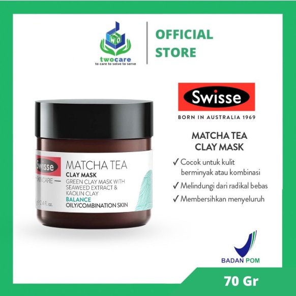 Swisse Matcha Tea Anti Pollution Clay Mask - 70g