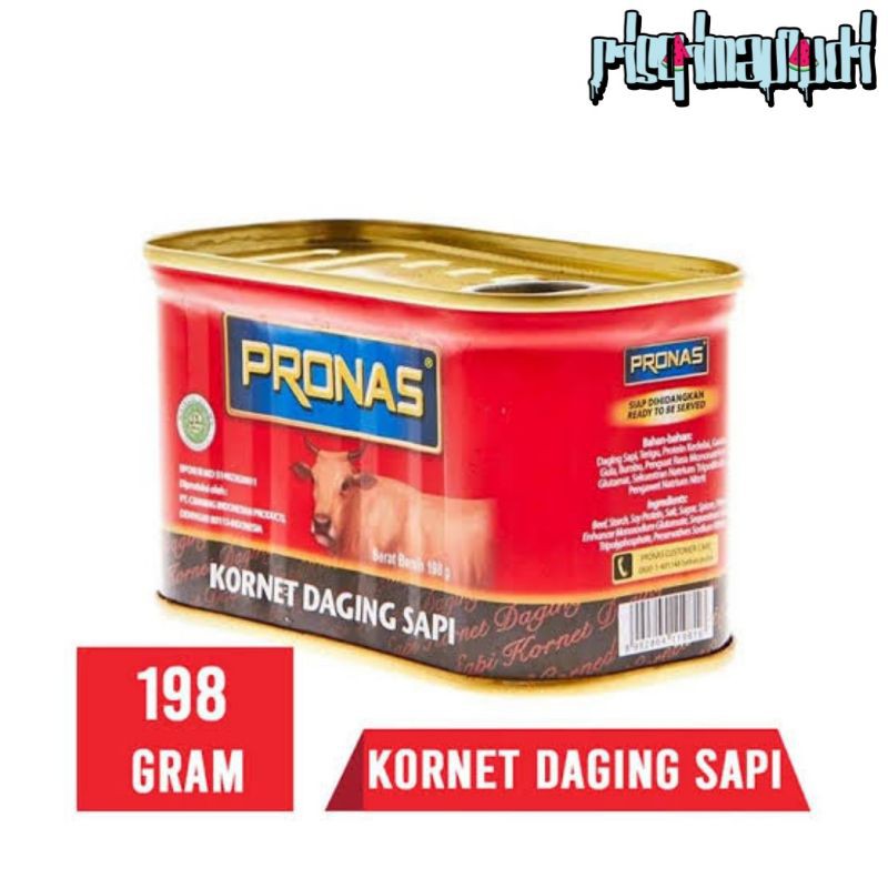 

Cornet Beef ,Kornet Daging Sapi Pronas 198gr