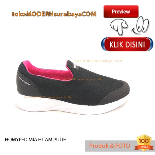 HOMYPED MIA HITAM PUTIH sepatu wanita sepatu casual slip on