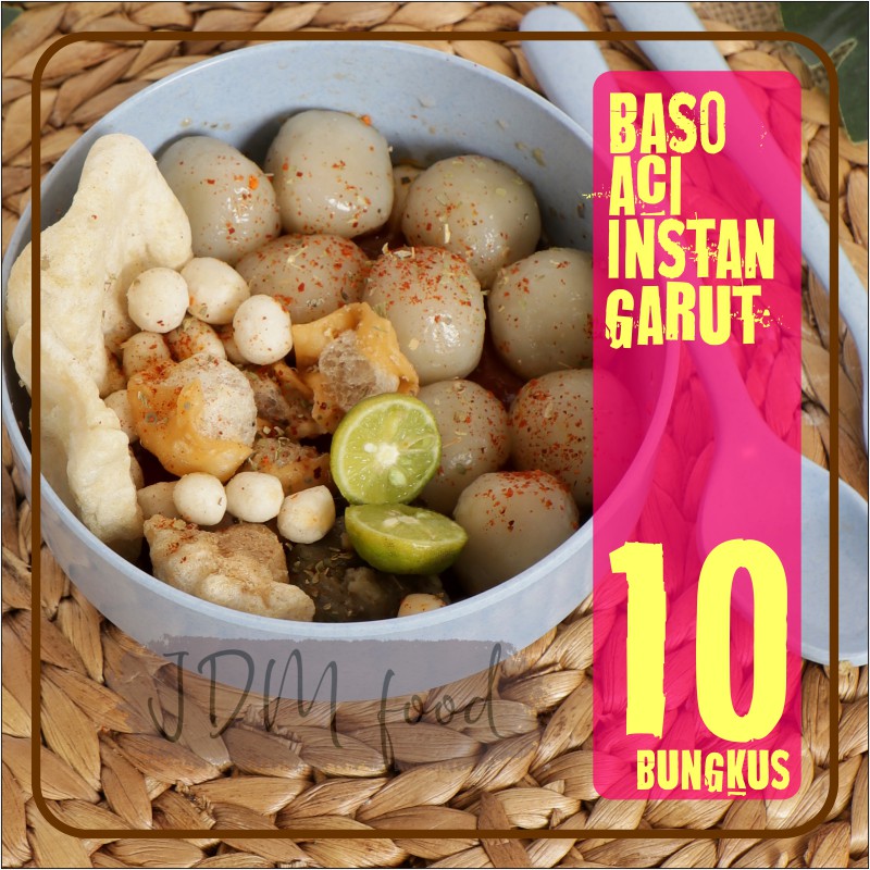 

paket 10 bks baso aci instan gurih abah asli garut