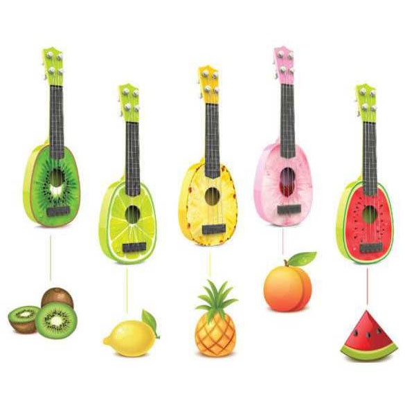 Ukulele Gitar Mainan Gambar Buah-Buahan