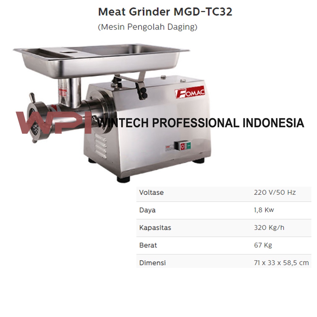 Fomac MGD-TC32 MEAT GRINDER PENGGILING DAGING GILINGAN DAGING