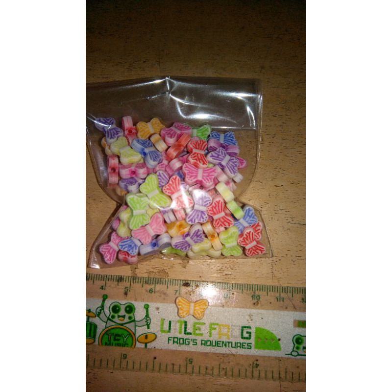 bahan membuat gelang, manik mote bintang,bundar,kupu