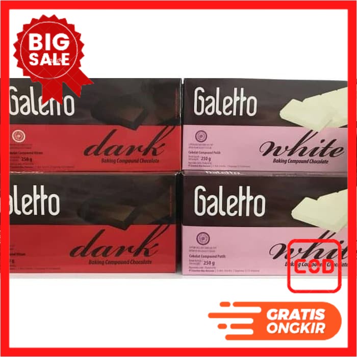 

GALETTO COKLAT BATANG COMPOUND 250G PROMO