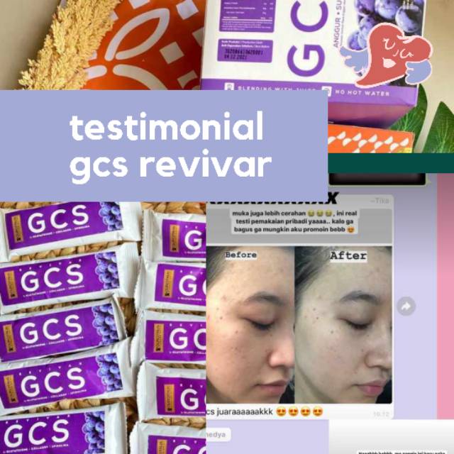 PROMO  GCS REVIVAR MINUMAN PEMUTIH KULIT - GLUTATHIONE SPIRULINA - 5 sct