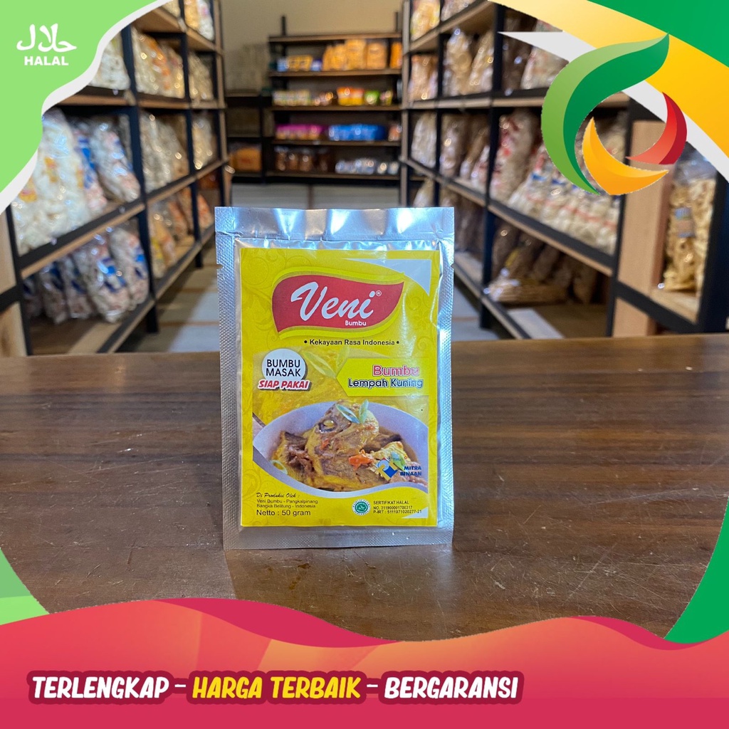 

BUMBU MASAK SIAP PAKAI MERK VENI ( BUMBU LEMPAH KUNING ) KHAS BANGKA 50GR