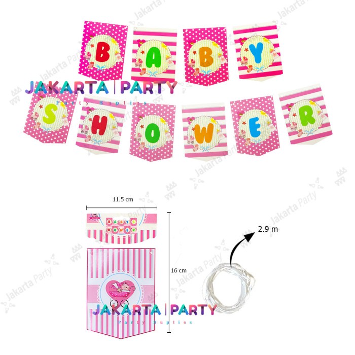 Paket dekorasi baby shower pink / paket baby shower / paket baby girl