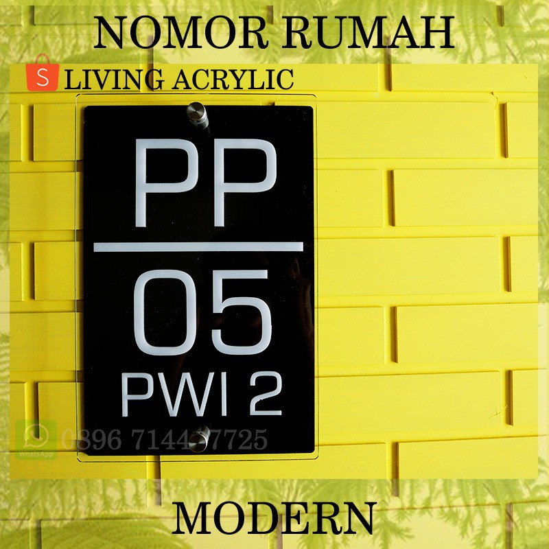 [BEST SELLER] Nomor Rumah Acrylic 3 Lapis Warna Timbul Dekorasi Hiasan Dinding Akrilik 4.9