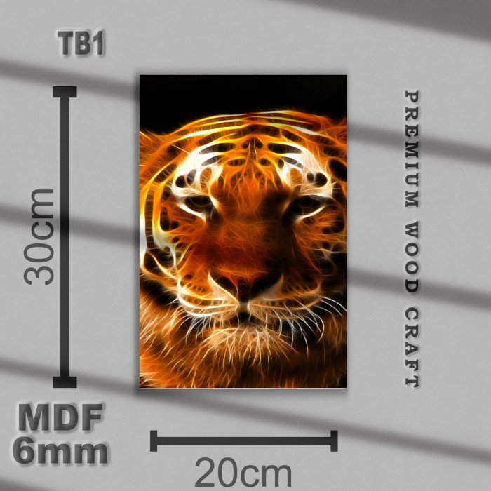 Poster Harimau Wall Decor - Hiasan Dinding Hewan - Pajangan Dinding