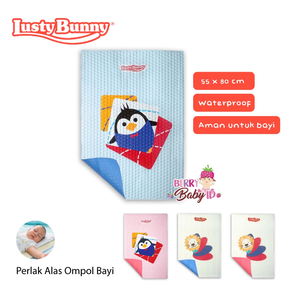 Lusty Bunny Perlak Bayi 55x80cm PK 1745 Alas Ganti popok Waterproof Berry Mart