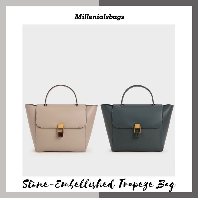 Cnk stone embellished trapeze bag