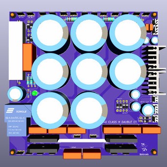 PCB PSU Class H 8 Elko Dauble CT Softstart_Simetris_Fan Dauble Layer